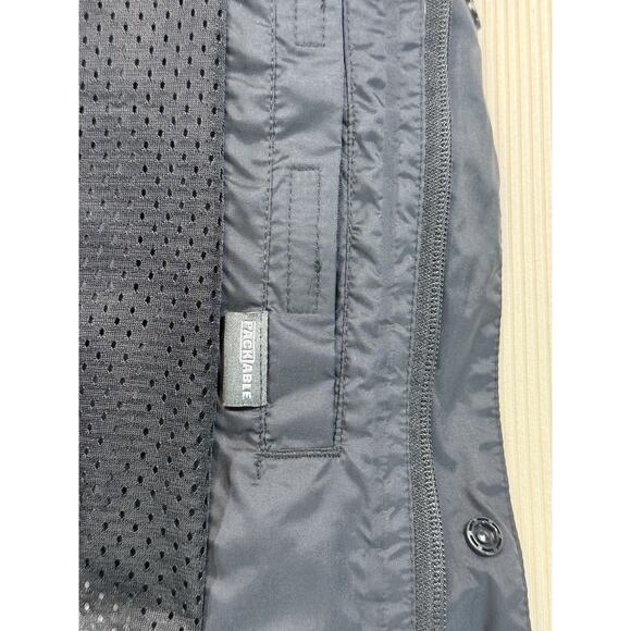 Columbia Jacket Mens Large Black Omni-Tech Waterproof Hooded Rain Coat Shell - Picture 6 of 12